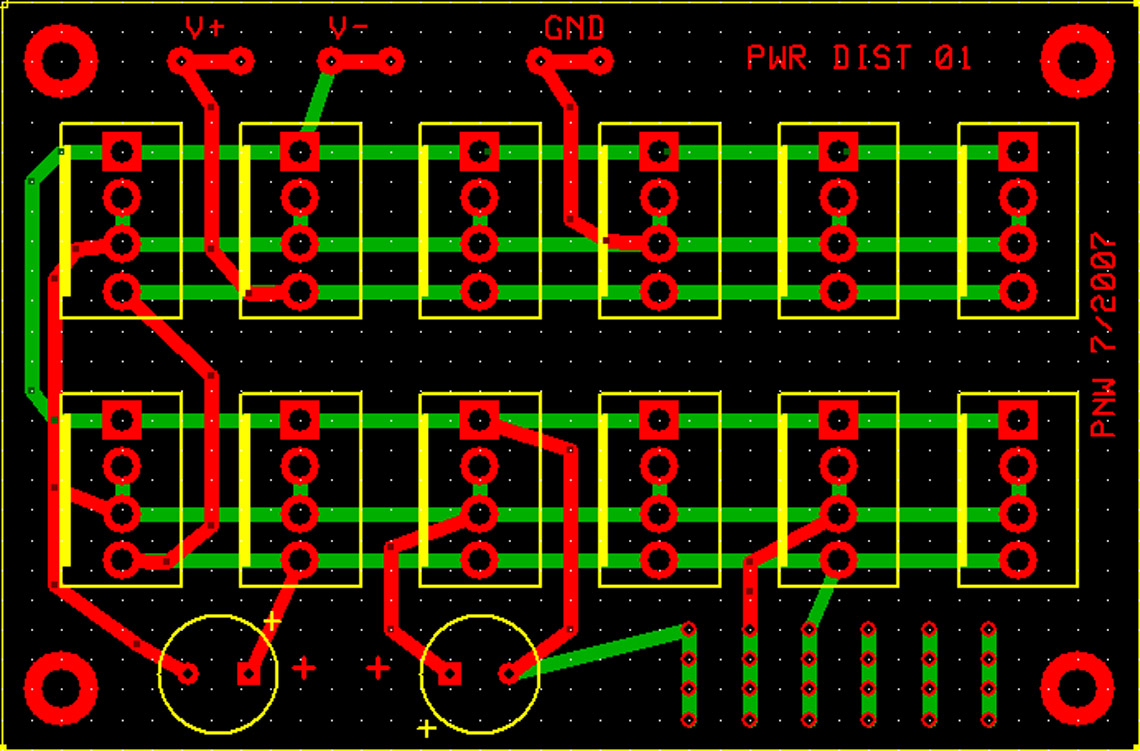 composite view of the plugboard